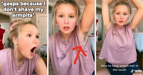 TikTok Woman Explains Why She Doesn't Shave Armpits .